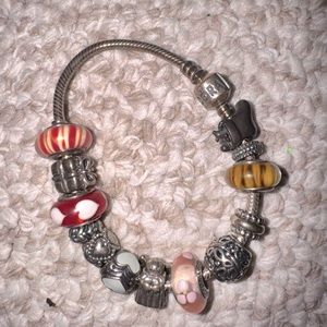 Pandora bracelet with all the charms